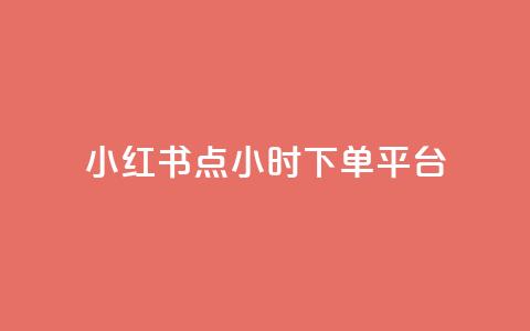 小红书点24小时下单平台 - ks一分钱一百 第1张